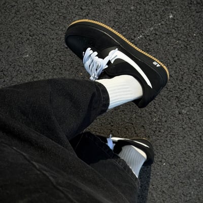 【國外限定預購】NIKE AIR FORCE “BLACK GUM” 黑白生膠｜IB6388-0015