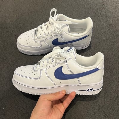 【清爽配色】Nike Air Force 1 白藍 反車縫線 白武士｜ HQ2037-1005