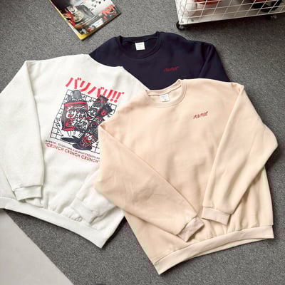 【現貨】日文零食刺繡印花大學T18