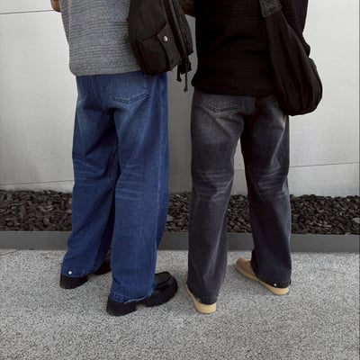 【潮流頂級現貨】街頭重磅水洗寬鬆BAGGYJEANS4