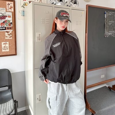 【現貨】PERCEPTION小立領拼接風衣外套5