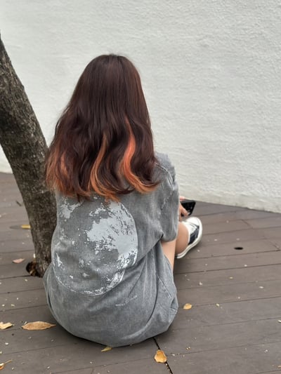 【現貨】地球街頭文字水洗寬T9