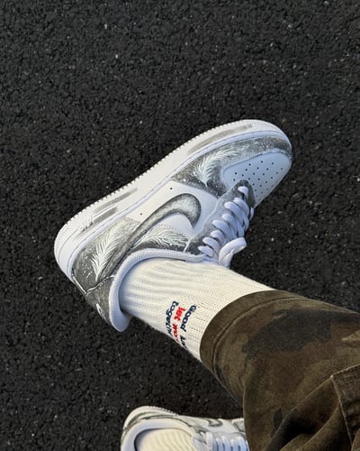 【訂製款】Nike Air Force 1 光翼灰痕4