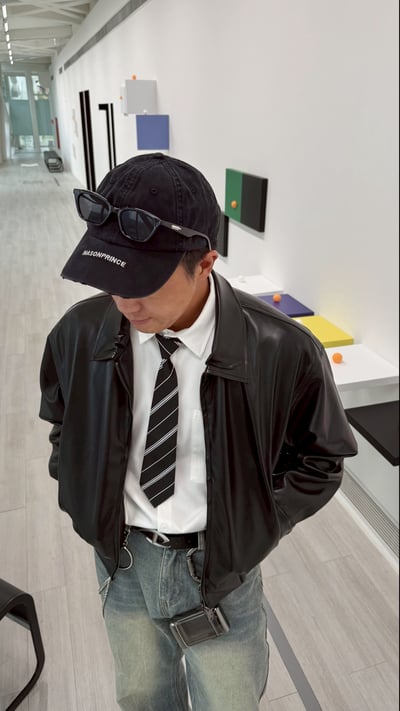 【皮革質感單品】街頭短版BOXY皮革夾克外套11