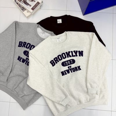 【現貨】BROOKLYN 1987毛巾繡大學T10