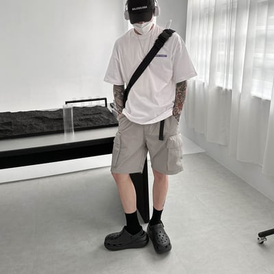 【小編極推夏日必帶款】雙口袋機能尼龍工裝短褲5