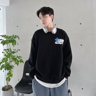 【現貨】發泡字母花朵印花大學T9