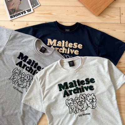 【超Q現貨】植絨刺繡馬爾濟斯短T8