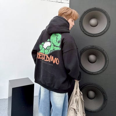 【現貨】RESTDING 恐龍塗鴉感帽T2