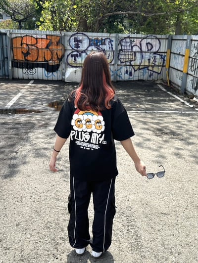 【可愛爆棚現貨】PLUS HIYA發泡彩虹花短T4