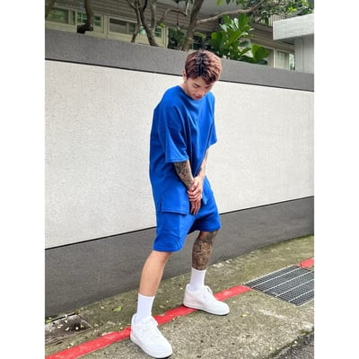 【超值現貨】重磅肩雙線素色短T5