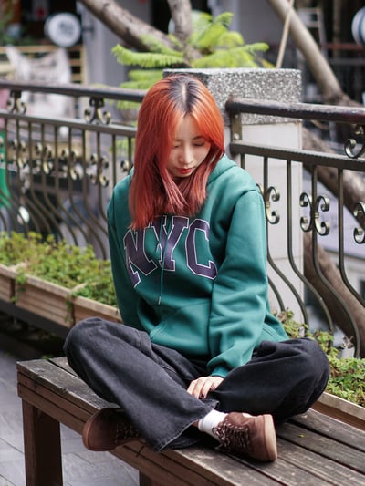 【現貨】NYC印花刷毛帽T8