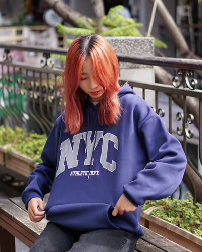 【現貨】NYC印花刷毛帽T6