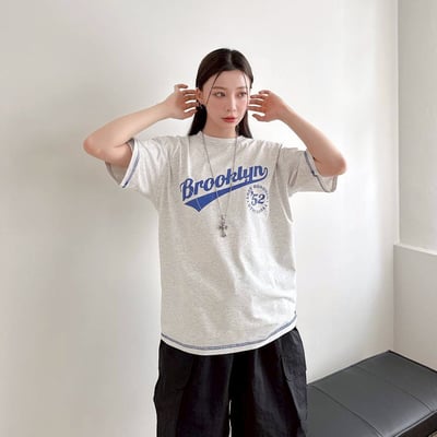 【SORONA® 涼感現貨】Brooklyn 52反車線造型印花短T7