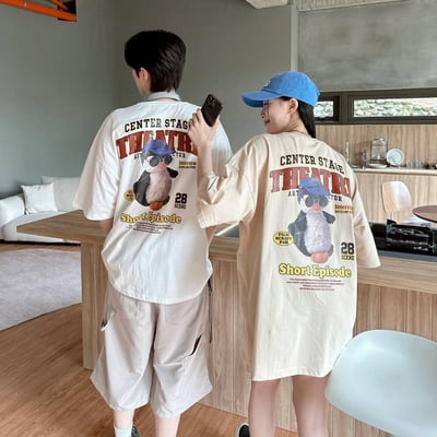 【現貨】THEATRE美式墨鏡企鵝印花短T1