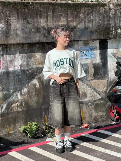 【現貨】直刷紋七分褲3