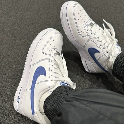 【清爽配色】Nike Air Force 1 白藍 反車縫線 白武士｜ HQ2037-1003