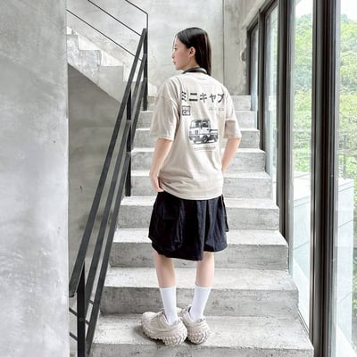 【現貨】MINI CAB日本貨車照片印花短T8