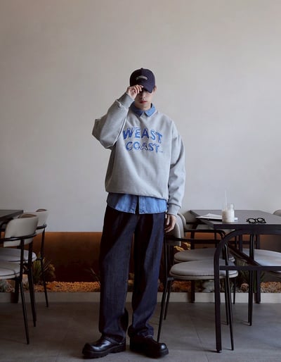 【現貨】WEST COAST 刺繡大學T7