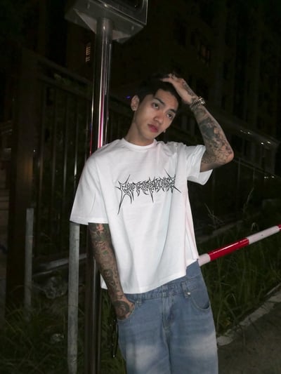 【街頭狠貨】荊棘序章雙沙純棉短寬T6