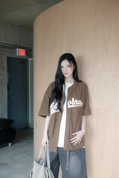 【現貨】California毛巾繡開襟球衣罩衫8