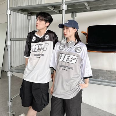 【現貨】拼接撞色棒球球衣短T1