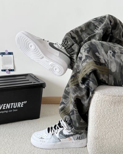 【訂製款】Nike Air Force 1 灰白塗鴉日記7