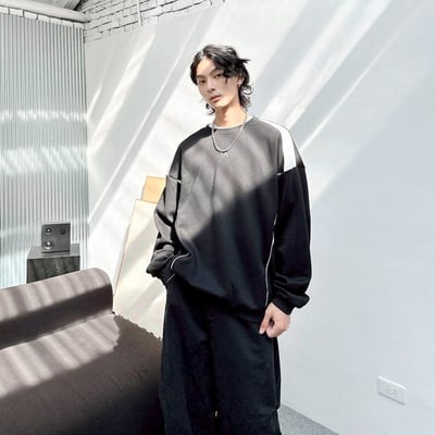 【現貨】 YX銀膠拼接大學T4