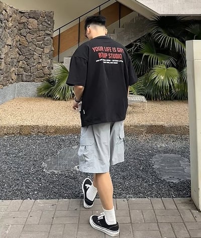 【現貨】英字少年感休閒寬鬆短T6