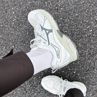 【爆款！預訂】MIZUNO SPEED 10S 白灰 復古老爹鞋 男女｜D1GH2406036