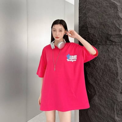 【現貨】ALWAYS LOVING YOURSELF發泡文字花朵短T5