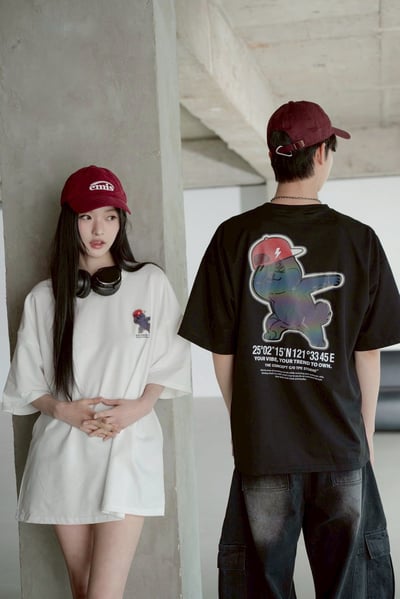 【現貨】閃電貓柴犬炫彩反光短T1