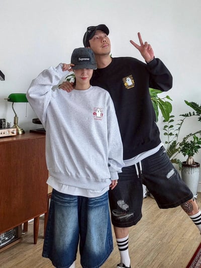 【現貨】Ghost Village幽靈貼圖印花大學T9