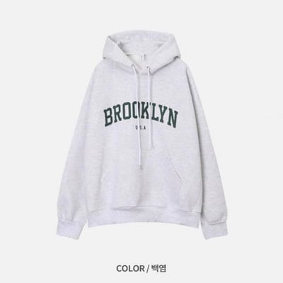 【現貨】BROOKLYN刺繡刷毛帽T10