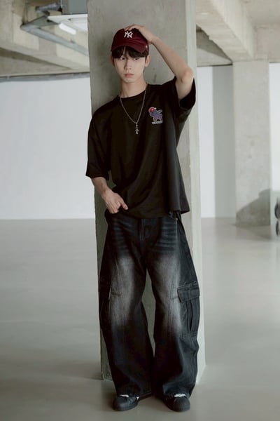 【現貨】閃電貓柴犬炫彩反光短T9