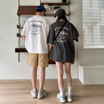 【現貨】手繪熊烤魚短T6