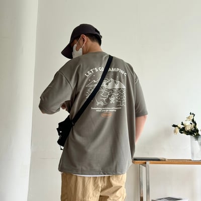 【現貨】手繪熊烤魚短T4