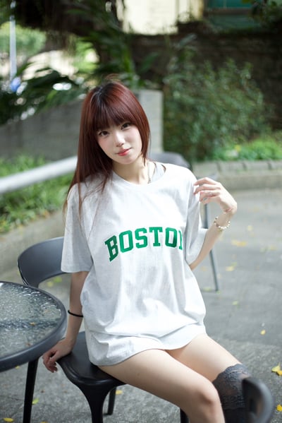 【校園風必備!!現貨速發】BOSTON印花短T5