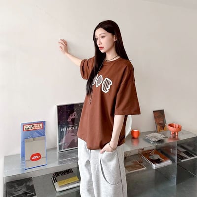 【現貨】HOPE斜紋字印花短T3