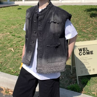 【現貨】水洗工裝牛仔背心4