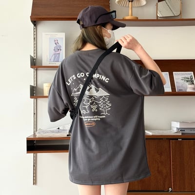 【現貨】手繪熊烤魚短T8