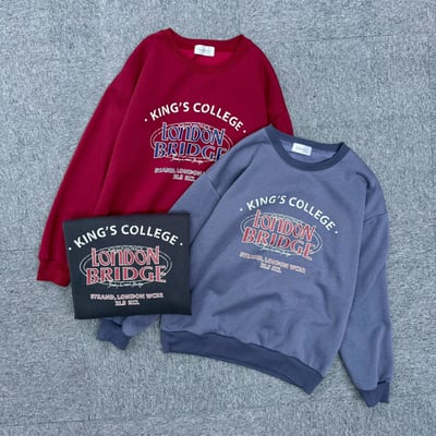 【現貨】倫敦橋印花大學T8