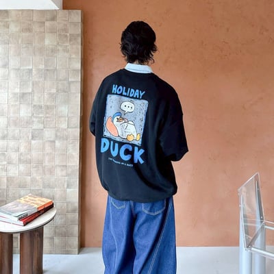 【現貨】HOLIDAY DUCK 鴨子插畫感大學T3