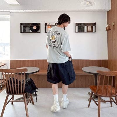 【現貨】笑臉奶油吐司印花短T6