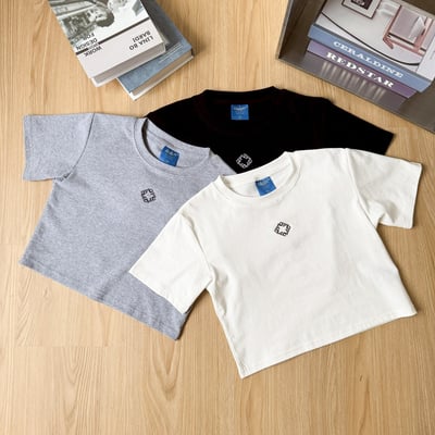 【現貨】CEPT刺繡環繞文字短版合身短T8