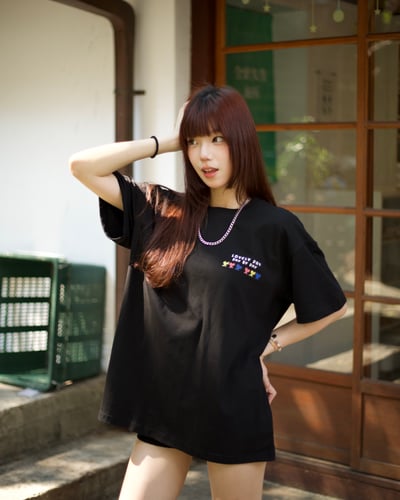 【現貨速發】甜度爆擊三色手繪愛心短T14