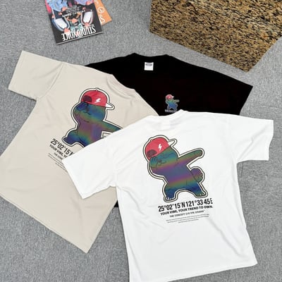 【現貨】閃電貓柴犬炫彩反光短T14