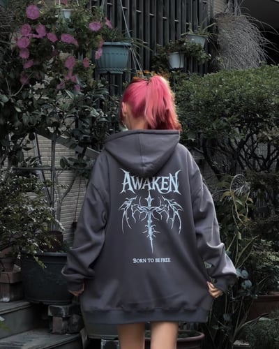 【爆炸吸睛神款!!小編自帶款】黑翼覺醒牛奶絨帽T6