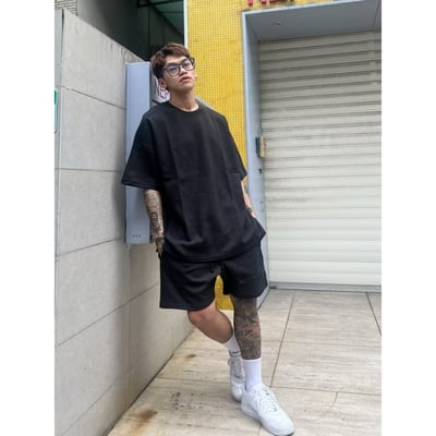 【超值現貨】重磅肩雙線素色短T4