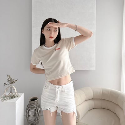 【現貨】撞色巧克力醬短版上衣5